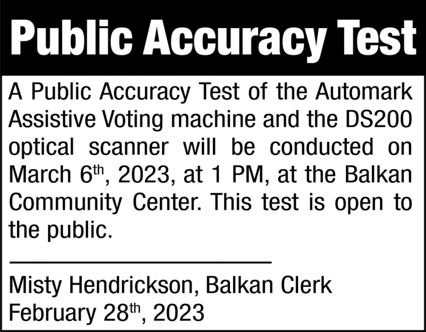 Public Accuracy Test