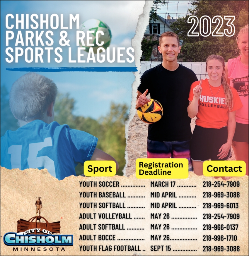 Chisholm Parks & Rec Sports Leagues 2023