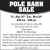 Pole Barn Sale