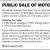 Public Sale Of Motor Vehicles