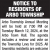 Notice to Residents of Arbo Township