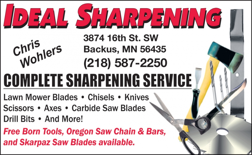 Complete Sharpening Service