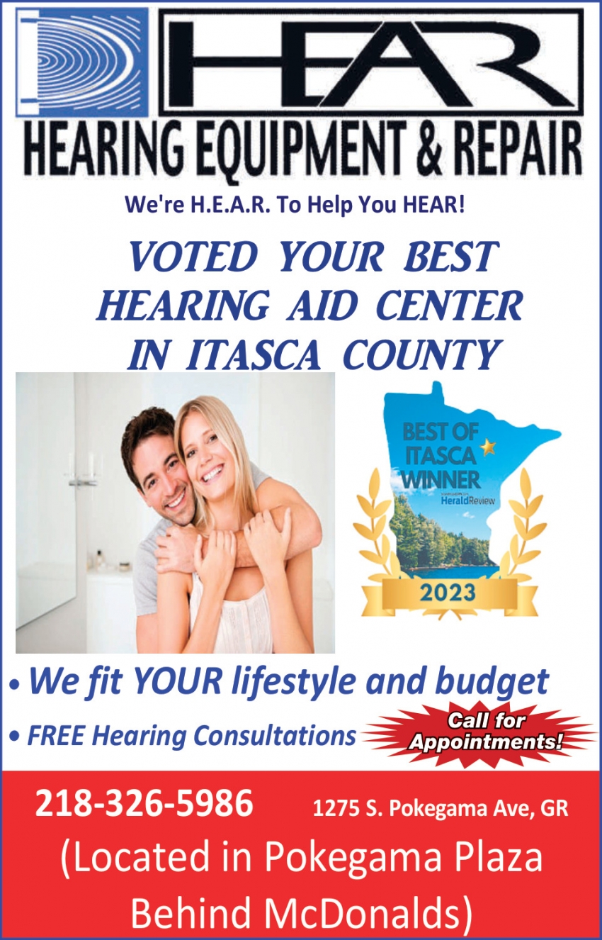 Voted Your Best Hearing Aid Center in Itasca County