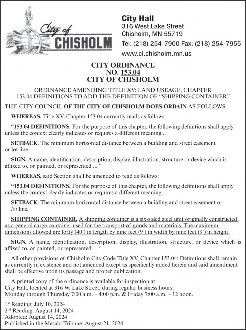 City Ordinance