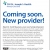 Coming Soon New Provider!