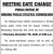 Meeting Date Change
