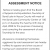 Assessment Notice