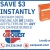 Save 3$ Instantly On Fram Drive