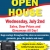 Open House, Wednesday, July 2nd