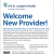 Welcome New Provider!