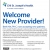 Welcome New Provider!