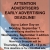 Early Advertising Deadline
