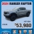 2025 Ranger Raptor $53,980