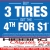 Buy 3 Tires Get the 4th for $1