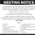 Meeting Notice 