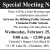 Special Meeting Notice