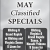 May Classified Specials