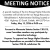 Meeting Notice 