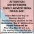 Attention Advertisers: Early Advertising Deadline!