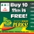 Buy 10, 11th is Free!