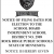 Notice of Filing Dates for Election to the School Board Independent School
