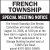 Special Meeting Notice