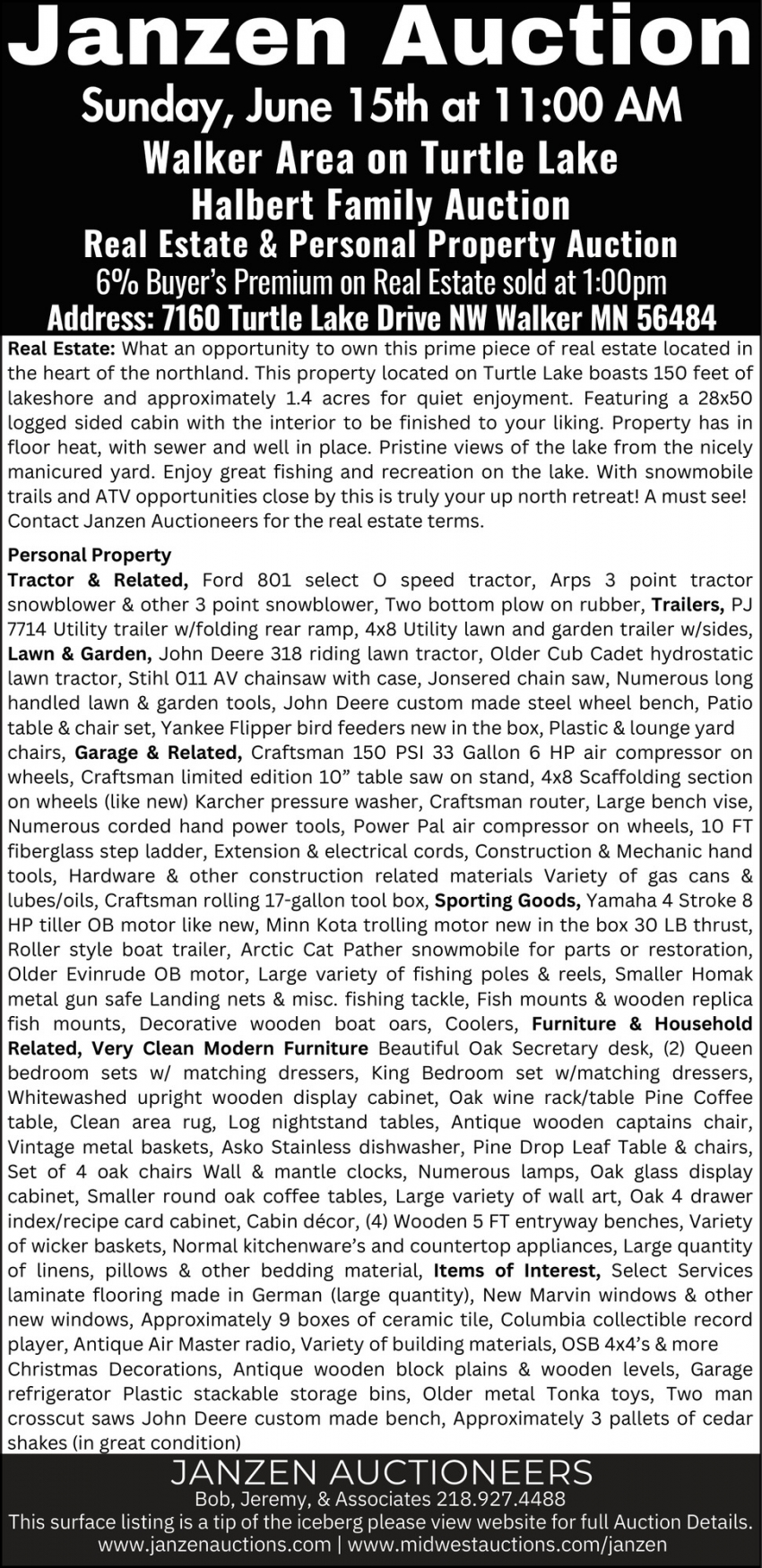 Janzen Auctioneers