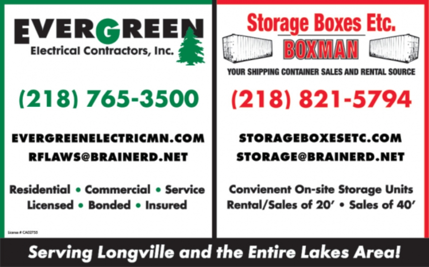 Evergreen Electrical Contractors, Inc - Storage Boxes Etc.