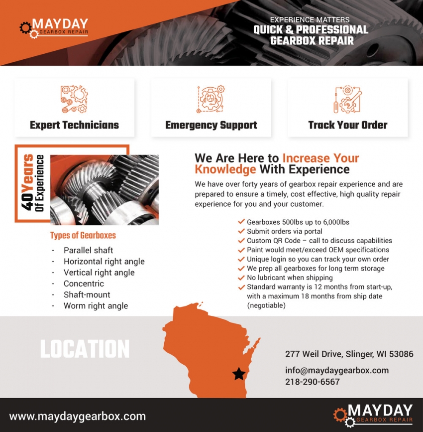 Mayday Gearbox Repair