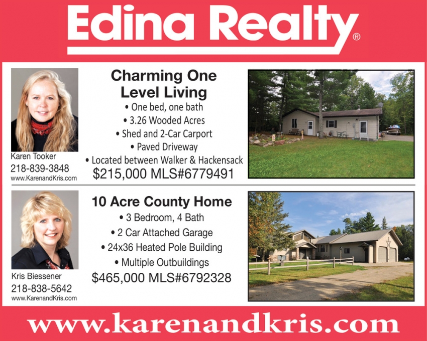 Edina Realty: Karen Tooker & Kris Biessener
