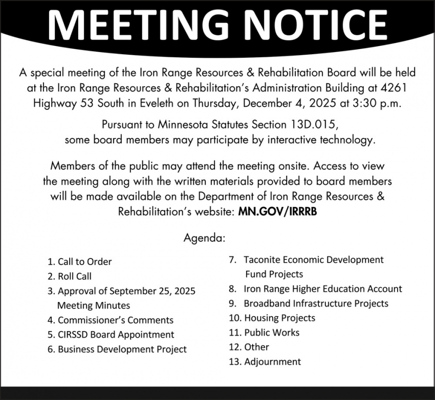 Iron Range Resources And Rehabilitation Board