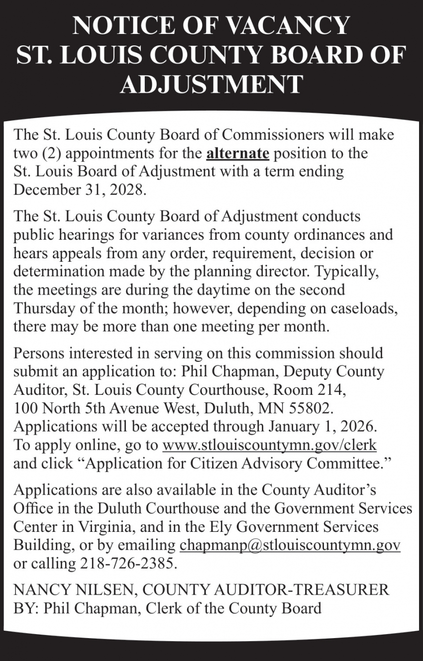 St. Louis County Board Of Commissioners