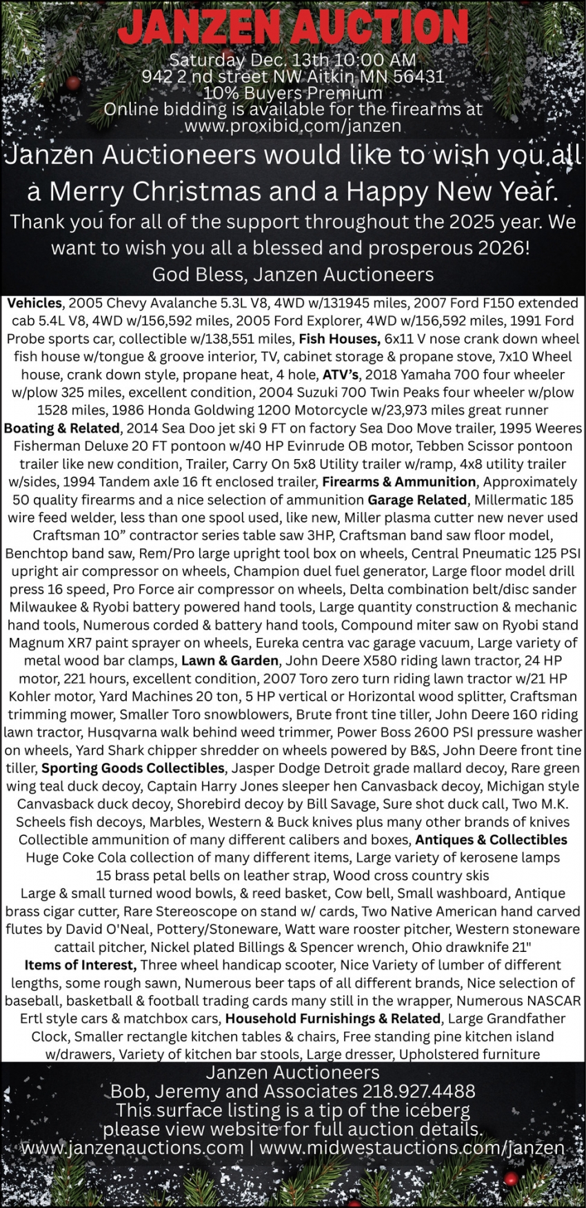 Janzen Auctioneers
