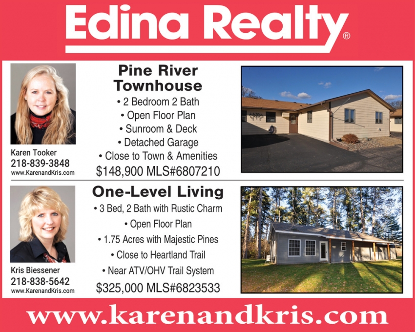 Edina Realty: Karen Tooker & Kris Biessener