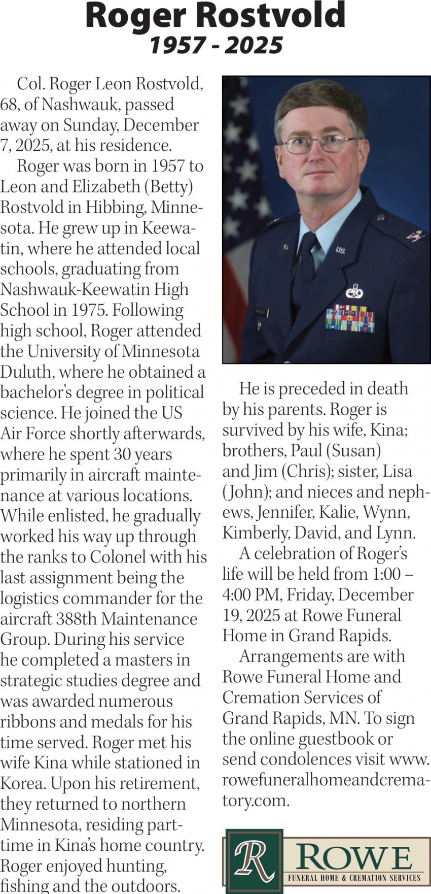 Rowe Funeral Home And Cremation