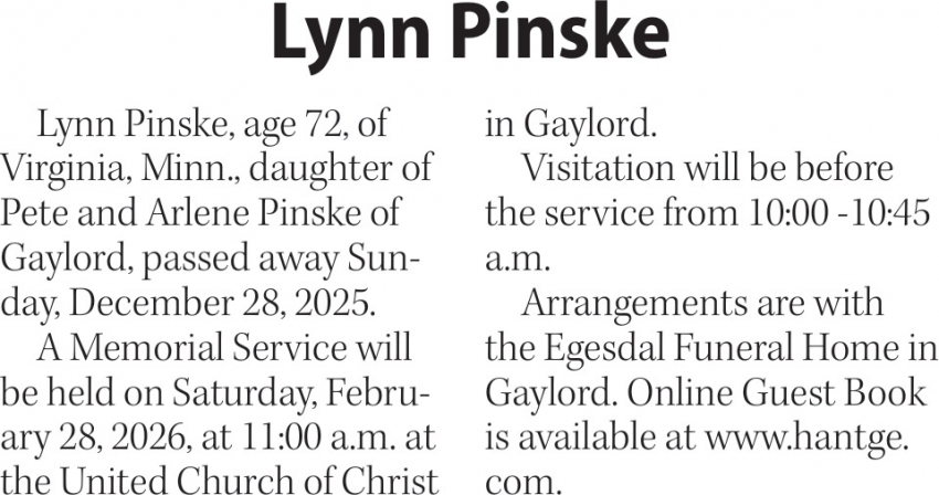 The Family of Lynn Pinske