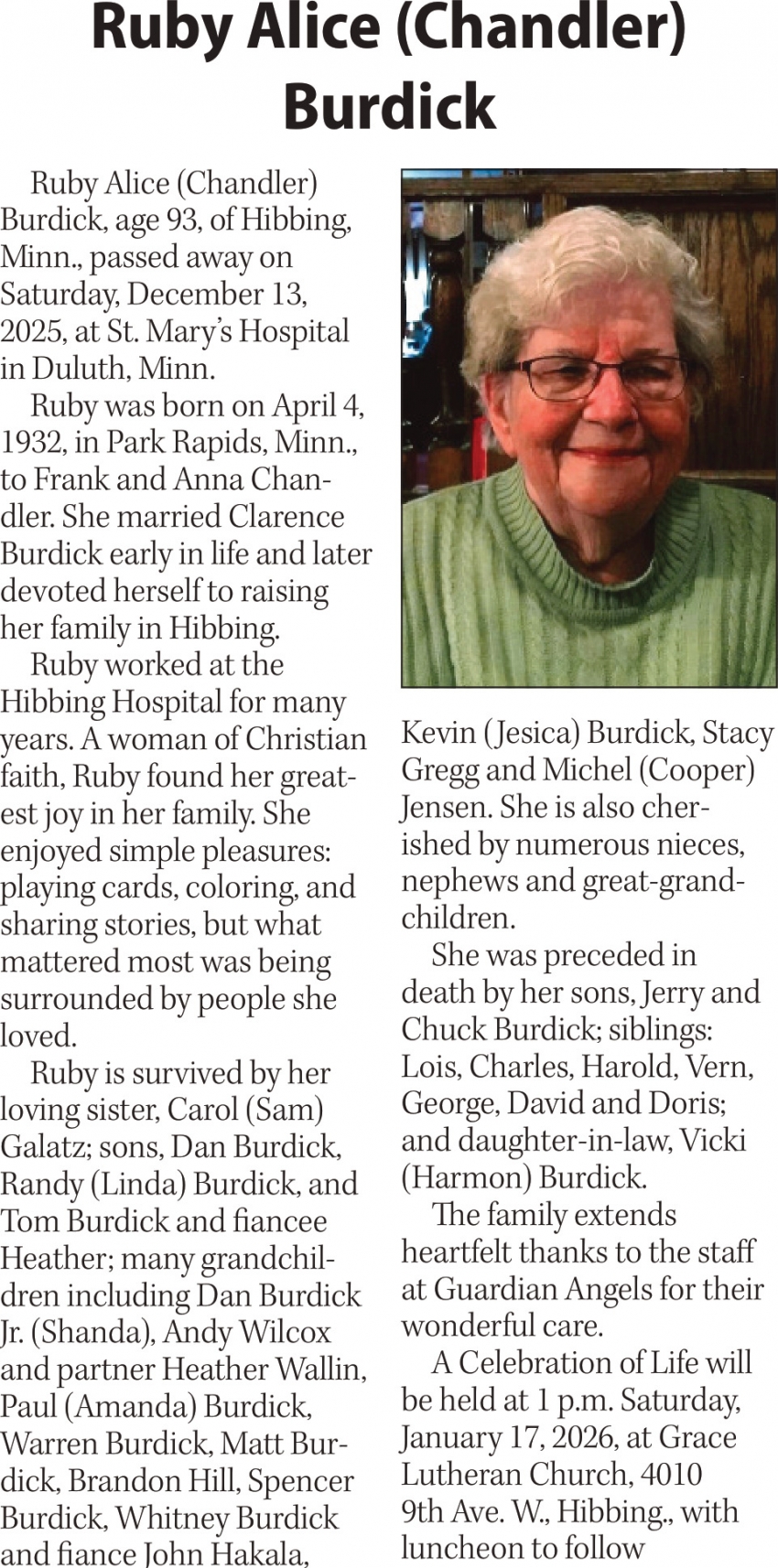 The Family of Ruby Burdick 