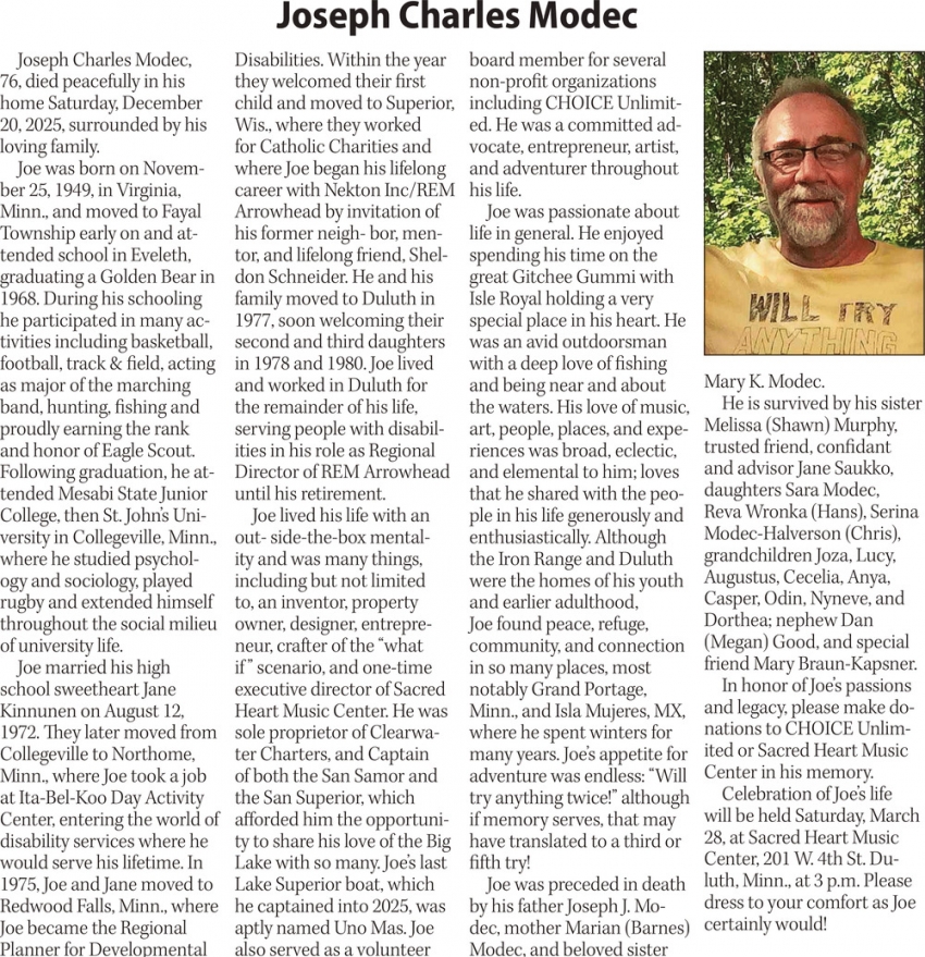 The Family of Joseph Charles Modec