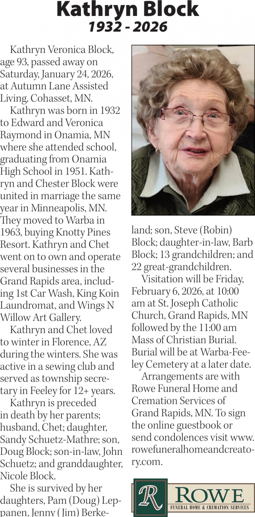 Rowe Funeral Home And Cremation