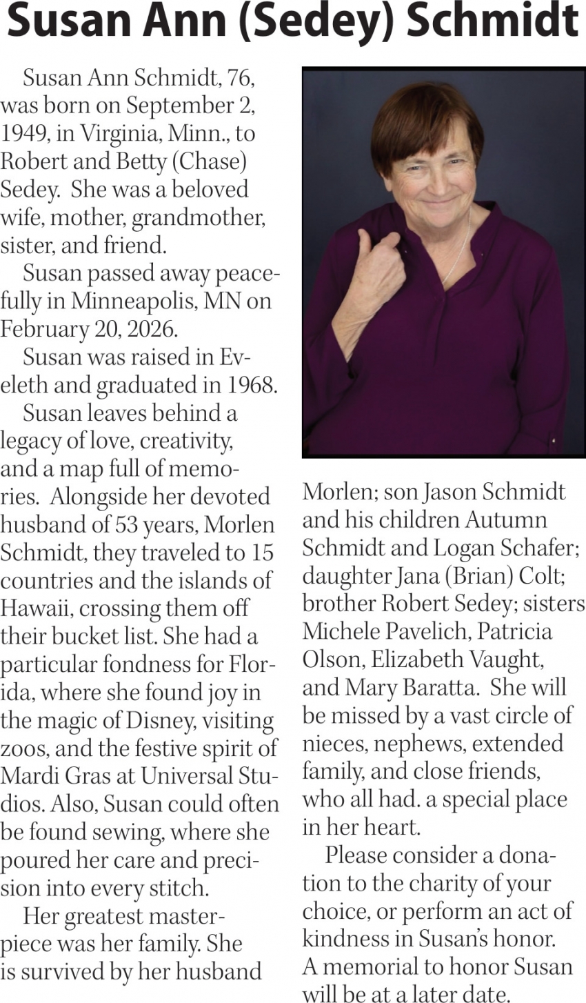 The Family of Susan Ann Schmidt