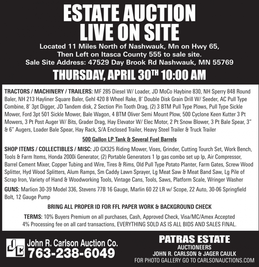 John R. Carlson Auction Co.