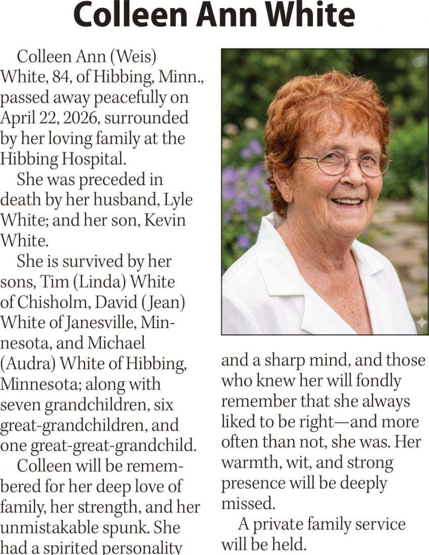 The Family of Collen Ann White