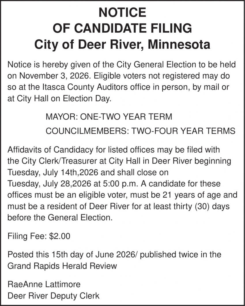 The City Of Deer River