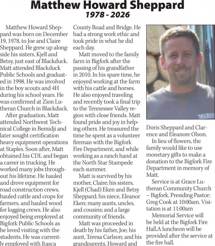 The Family of Matthew Howard Sheppard
