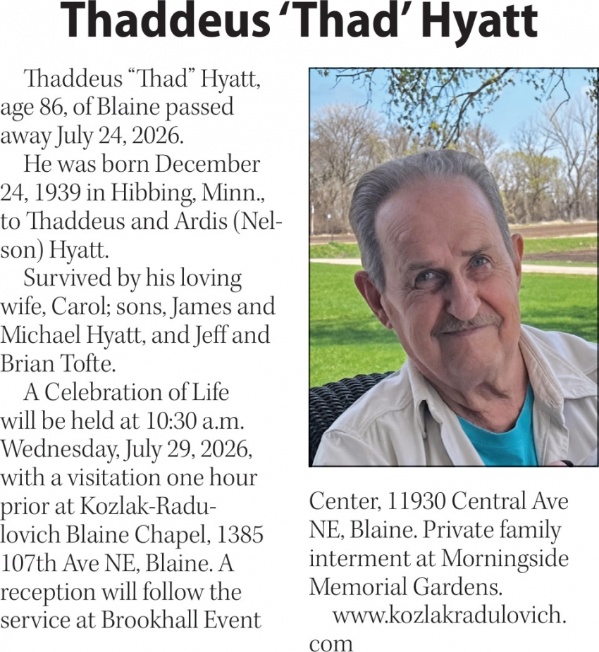 Thaddeus 'Thad' Hyatt