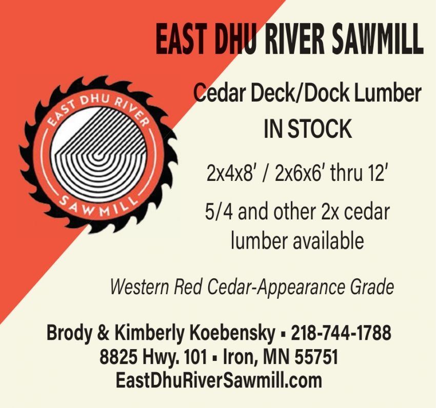 East Dhu River Sawmill, Inc