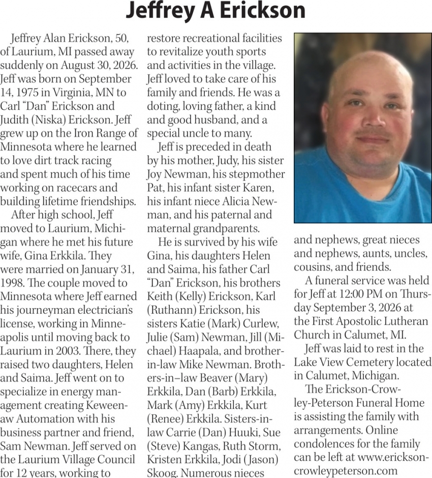 Erickson Crowley Peterson Funeral Home