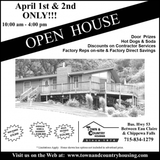 Open House Town Country Housing Chippewa Falls WI