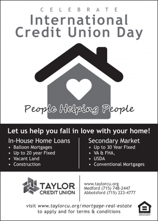 International Credit Union Day, Taylor Credit Union, Medford, MN