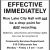 Effective Immediately